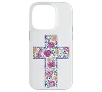 Croix Aquarelle Florale Bible catholique Coque pour iPhone 14 Pro