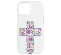 Croix Aquarelle Florale Bible catholique Coque pour iPhone 15