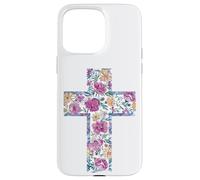 Croix Aquarelle Florale Bible catholique Coque pour iPhone 15 Pro Max
