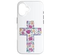 Croix Aquarelle Florale Bible catholique Coque pour iPhone 16