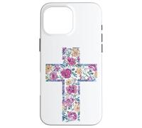 Croix Aquarelle Florale Bible catholique Coque pour iPhone 16 Pro Max
