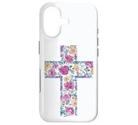 Croix Aquarelle Florale Bible catholique Coque pour iPhone 17