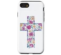 Croix Aquarelle Florale Bible catholique Coque pour iPhone SE (2020) / 7/8