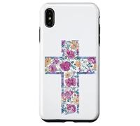 Croix Aquarelle Florale Bible catholique Coque pour iPhone XS Max