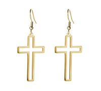 Croix Boucles D’oreilles Femmes Hommes En Acier Inoxydable Créole Boucle D’oreille Jésus Crucifix Chrétien Religieux