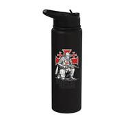Croix catholique chevalier templier croisé Stainless Steel Insulated Water Bottle
