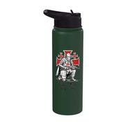 Croix catholique chevalier templier croisé Stainless Steel Insulated Water Bottle