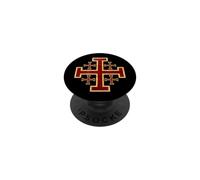 Croix catholique de Jérusalem - Dieu Veut PopSockets PopGrip Adhésif