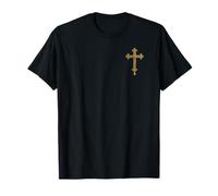 Croix catholique Romaine. Emblème de Poche (Pas de Poche réelle) T-Shirt