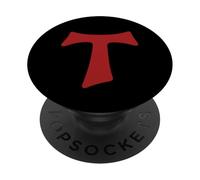 Croix catholique Saint-François Tau PopSockets PopGrip Adhésif