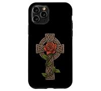 Croix Celtique avec Rose - Irish Celtic St Patrick Day Coque pour iPhone 11 Pro