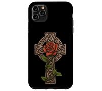 Croix Celtique avec Rose - Irish Celtic St Patrick Day Coque pour iPhone 11 Pro Max