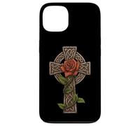 Croix Celtique avec Rose - Irish Celtic St Patrick Day Coque pour iPhone 13
