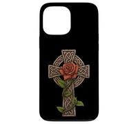 Croix Celtique avec Rose - Irish Celtic St Patrick Day Coque pour iPhone 13 Pro Max