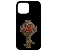 Croix Celtique avec Rose - Irish Celtic St Patrick Day Coque pour iPhone 16 Pro Max