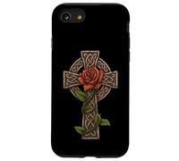 Croix Celtique avec Rose - Irish Celtic St Patrick Day Coque pour iPhone SE (2020) / 7/8