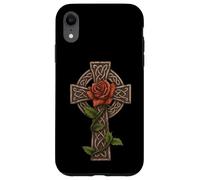 Croix Celtique avec Rose - Irish Celtic St Patrick Day Coque pour iPhone XR