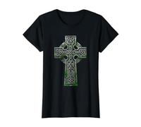 Croix Celtique, Irlandaise, Celtique, Irlandaise, celte, Royaume-Uni, Croix T-Shirt Graphique avec Valeur, Femme, Noir, M