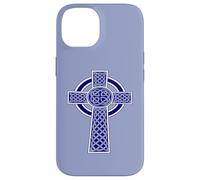 Croix Celtique ornementale Haute décoration nœud Bleu Coque pour iPhone 14