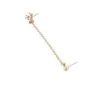 Croix-chaîne diamant couches boucles d'oreilles multi-oreille trou combinaison légère et à la mode