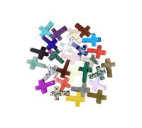 Croix Chakra PierresNaturelle précieuses naturelles Pierres Précieuses de Cristaux de Guérison Reiki Protection Améthyste Rose Quartz Pierres Naturelle Polies Méditation Cristal Pour les Femmes (10)