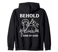 Croix chrétienne Agnus Dei Verse Bible Croyant Sweat à Capuche