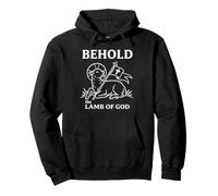 Croix chrétienne Agnus Dei Verse Bible Croyant Sweat à Capuche