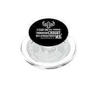 Croix chrétienne Ailes Verset biblique Religieux PopSockets PopGrip pour MagSafe