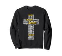 Croix chrétienne avec Noms de Jésus Sweatshirt