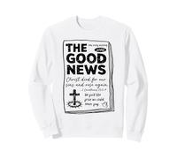 Croix chrétienne de Foi avec 1 corinthiens 15 résurrection Sweatshirt