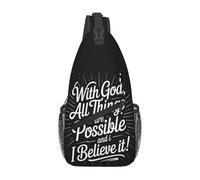 Croix Chrétienne De Jésus 5 Femme Homme Sacs À Dos Porté Travers Casual Sacoche Bandouliere Petit Sac De Poitrine Pour Business Usage Quotidien Travail Extérieur