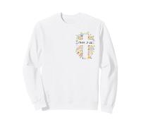 Croix chrétienne Jean 3 16 versets bibliques Filles et Femmes Sweatshirt
