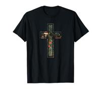 Croix chrétienne Meadow Faith Cottagecore, Silhouette Vintage T-Shirt