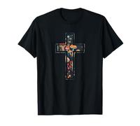 Croix chrétienne Meadow Faith Cottagecore, Silhouette Vintage T-Shirt