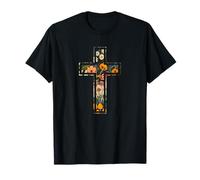 Croix chrétienne Meadow Faith Cottagecore, Silhouette Vintage T-Shirt