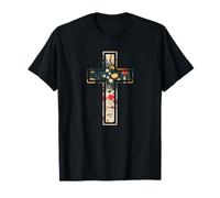 Croix chrétienne Meadow Faith Cottagecore, Silhouette Vintage T-Shirt