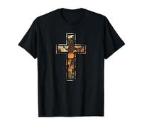 Croix chrétienne Meadow Faith Cottagecore, Silhouette Vintage T-Shirt