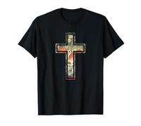 Croix chrétienne Meadow Faith Cottagecore, Silhouette Vintage T-Shirt