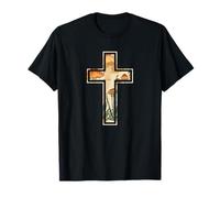 Croix chrétienne Meadow Faith Cottagecore, Silhouette Vintage T-Shirt