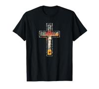 Croix chrétienne Meadow Faith Cottagecore, Silhouette Vintage T-Shirt