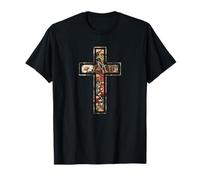 Croix chrétienne Meadow Faith Cottagecore, Silhouette Vintage T-Shirt