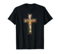 Croix chrétienne Meadow Faith Cottagecore, Silhouette Vintage T-Shirt