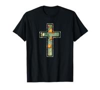 Croix chrétienne Meadow Faith Cottagecore, Silhouette Vintage T-Shirt