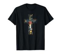 Croix chrétienne Meadow Faith Cottagecore, Silhouette Vintage T-Shirt