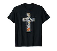 Croix chrétienne Meadow Faith Cottagecore, Silhouette Vintage T-Shirt