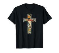 Croix chrétienne Meadow Faith Cottagecore, Silhouette Vintage T-Shirt