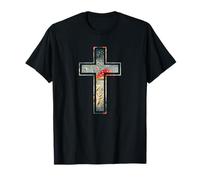 Croix chrétienne Meadow Faith Cottagecore, Silhouette Vintage T-Shirt