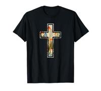 Croix chrétienne Meadow Faith Cottagecore, Silhouette Vintage T-Shirt
