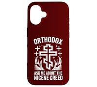 Croix chrétienne orthodoxe Demandez-Moi sur Le Credo de Nicée Coque pour iPhone 16