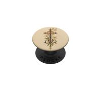 Croix chrétienne Saint-Esprit Colombe Vintage Art Religieux PopSockets PopGrip Adhésif